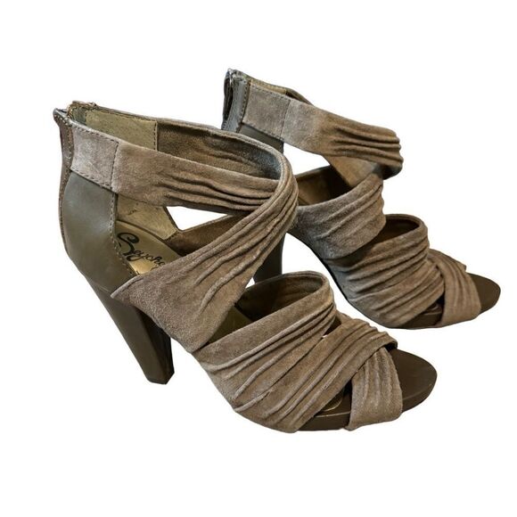 Anthropologie Seychelles Suede Strappy Open Toe Sandals - Picture 2 of 12